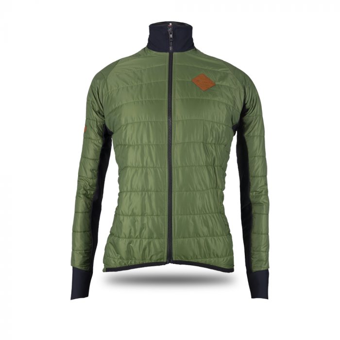 Alexander piumino sartoria giacca invernale ciclismo verde maniche lunghe donna