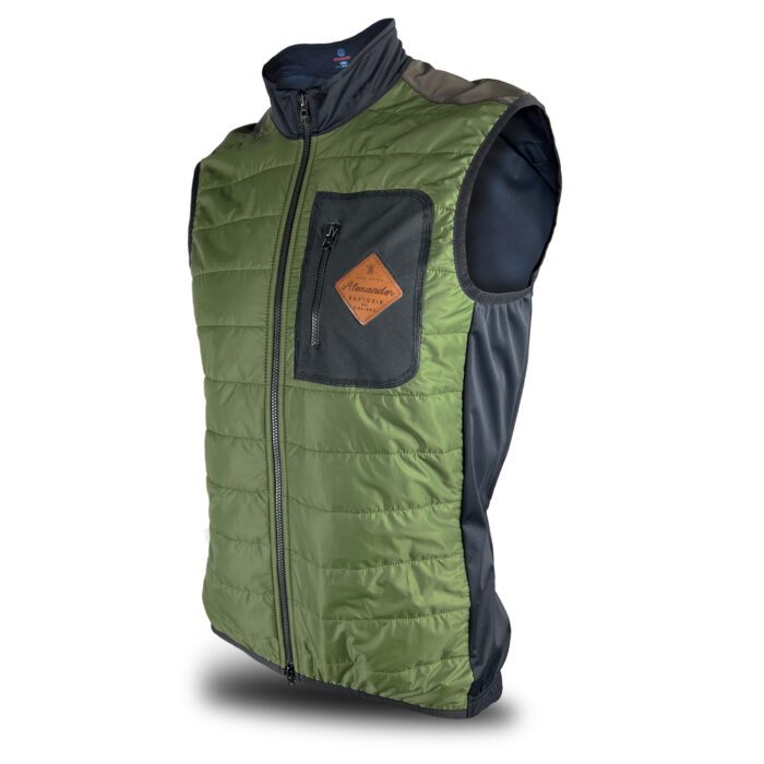 Alexander piumino sartoria smanicato invernale ciclismo verde donna 2