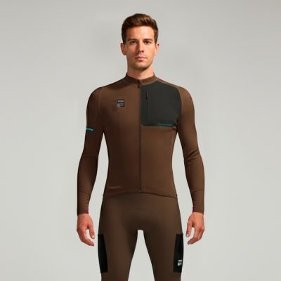 Frontier marrone maglia primaverile da ciclismo - Uomo
