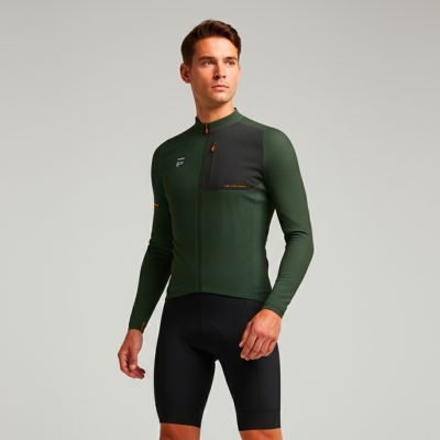 Frontier verde maglia primaverile da ciclismo - Uomo