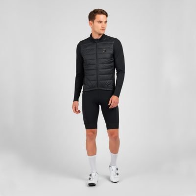 Vetta Primaloft nero giacca primaverile da ciclismo - Uomo