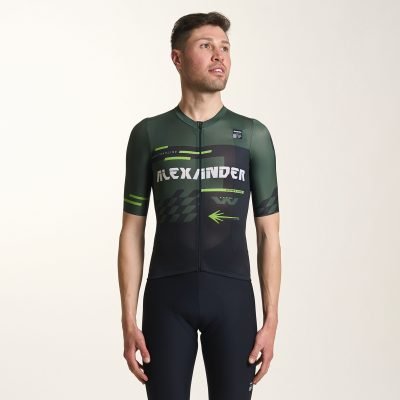Trakline verde maglia da ciclismo a maniche corte - Uomo